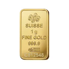 1g PAMP Lady Fortuna Gold Minted Bar