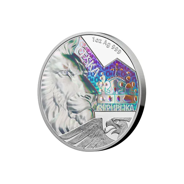 1oz Silver Czech Lion with hologram Proof Bullion Coin