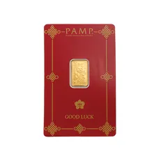 2.5g PAMP Gold Bar Lucky Cat Minted Bar