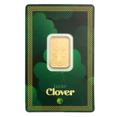 5g PAMP Gold Suisse Lucky Charm Four-Leaf Clover Bar